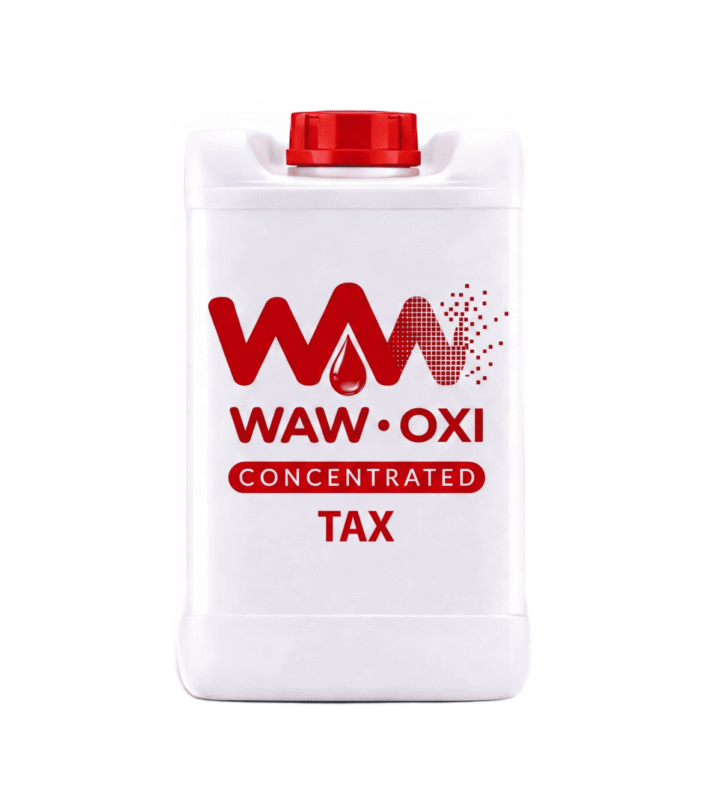 Garrafa de desengrasante oxigenante WAW TAX O2
